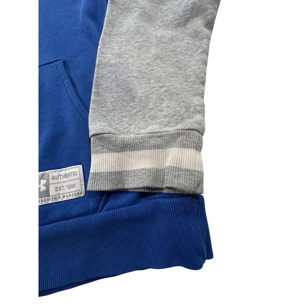 Under Armour Hoodie Boys XL Gray Blue Pullover Hooded‎ Long Sleeve Youth Top EUC